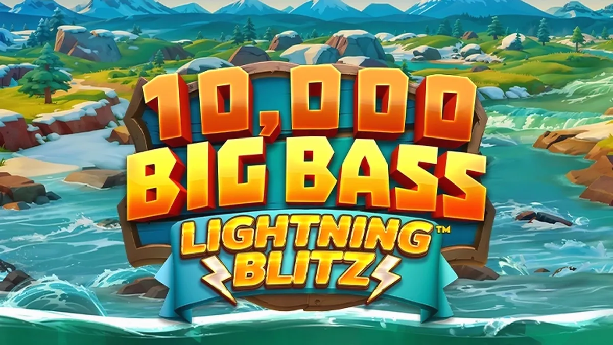 Tampilan visual permainan slot 10,000 Big Bass Lightning Blitz