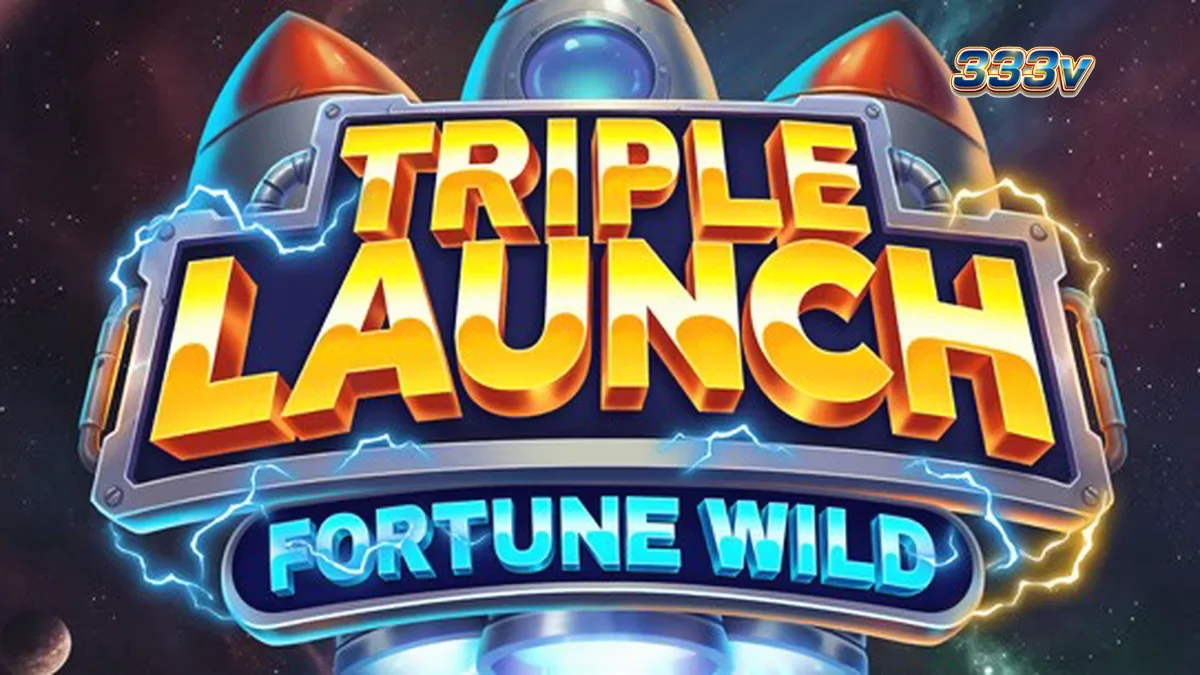 Tampilan antarmuka permainan slot Triple Launch Fortune Wild dengan tema futuristik