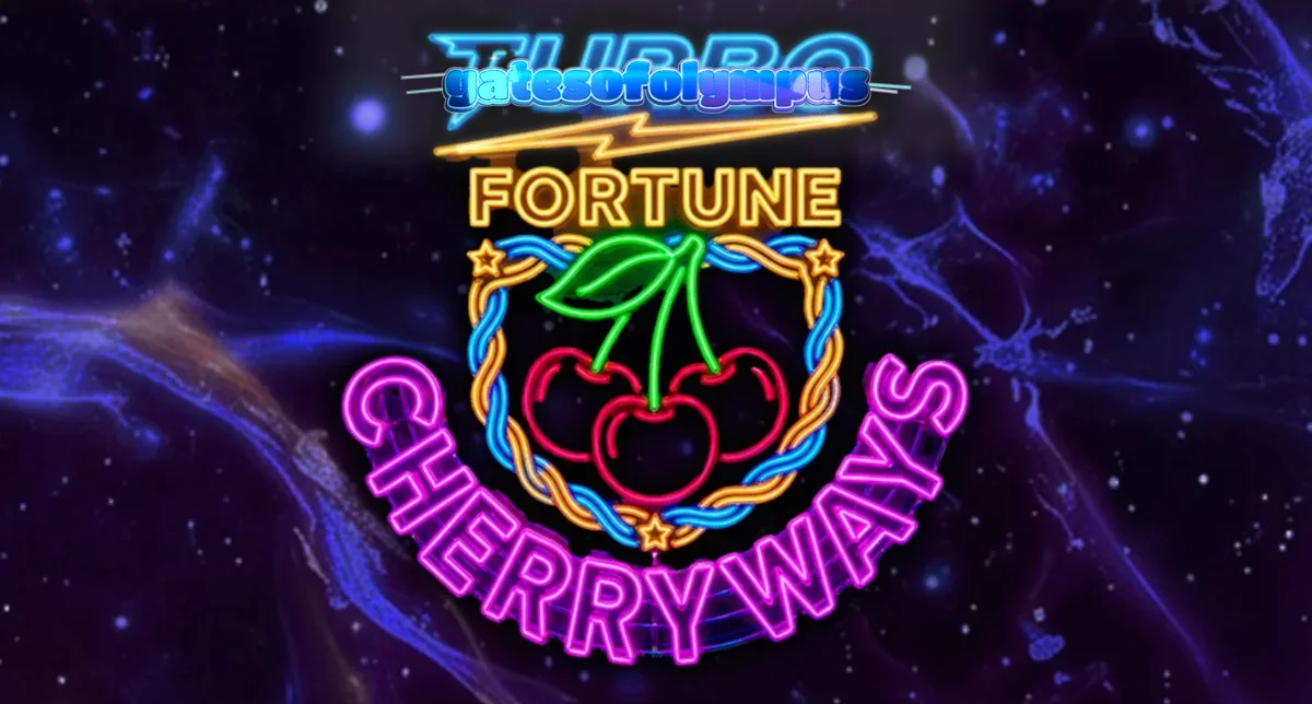 Tampilan visual slot Turbo Fortune Cherryways dengan tema neon